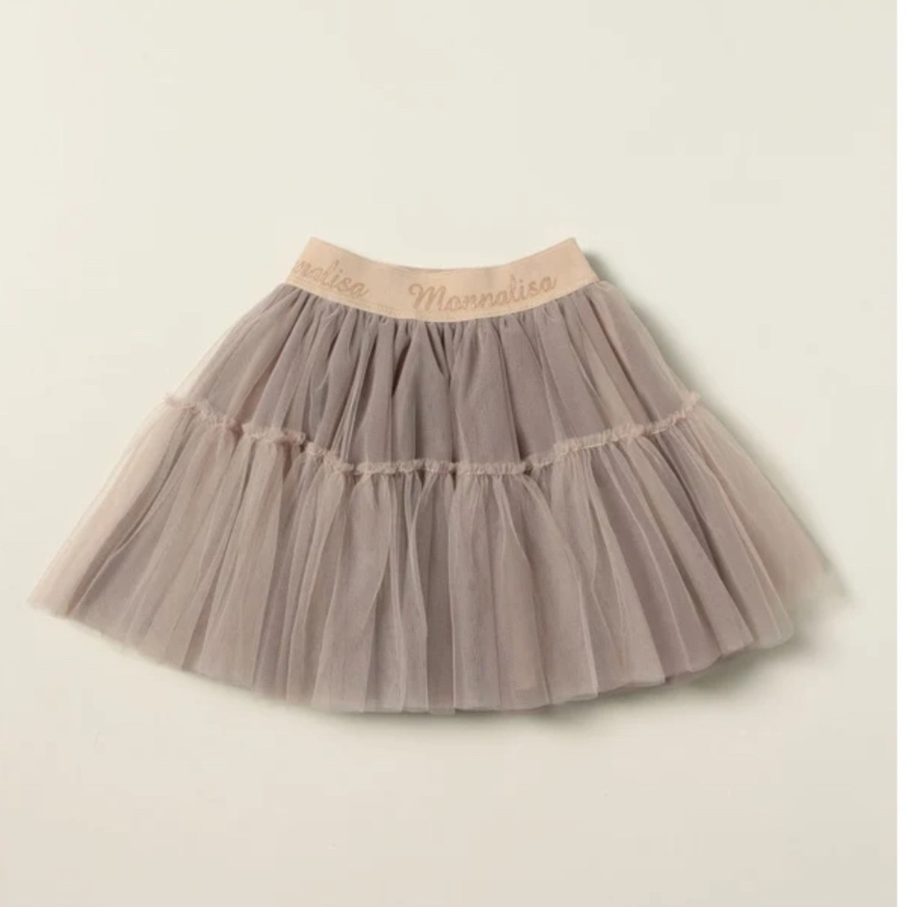 MONNALISA
Logo Tutu Skirt in Dash Grey